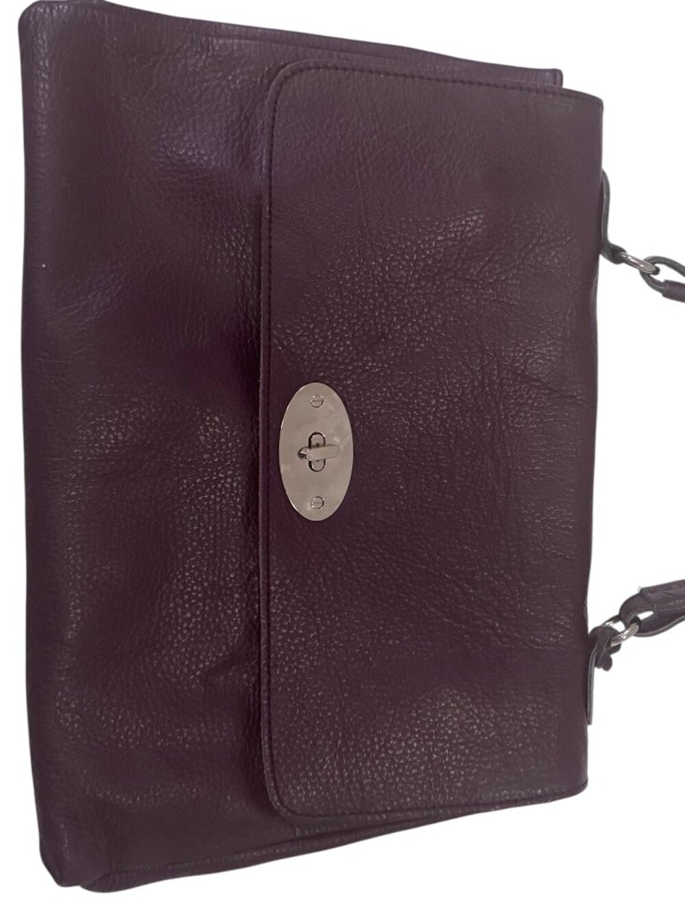 Loowie Genuine Leather Satchel Handbag in Burgundy